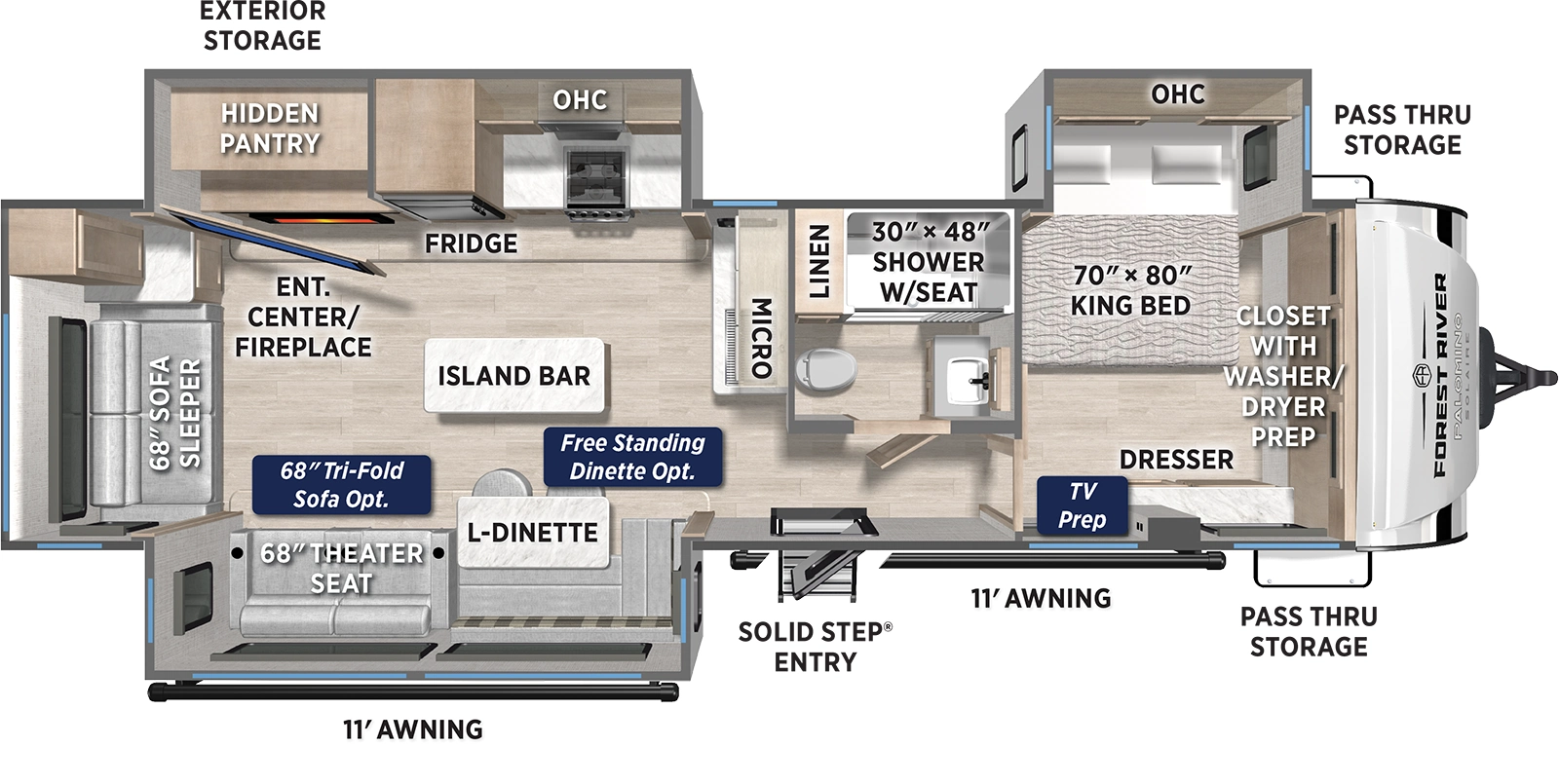 Solaire 3380RLBT Floorplan